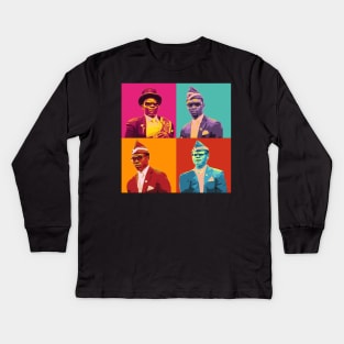 Coffin Dance Meme - Andy Warhol Kids Long Sleeve T-Shirt